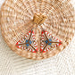 Cercei statement triunghiulari cu model boho chic